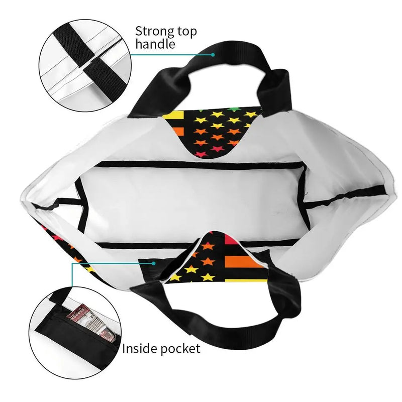 Bolsa bag Bandeira do Orgulho LGBT Progresso Bolsa de Compras Bolsa de Compras Feminina Bolsa de Ombro de Lona para Orgulho Gay Bolsas de Grande Capacidade bolsa grande LGBTQIAP+