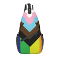 Bolsa tiracolo com bandeira LGBTQIAP+e pata de urso gay , beer bag, bolsa de ombro personalizada LGBT, mochila transversal de ombro para homens, mochila de viagem e caminhada