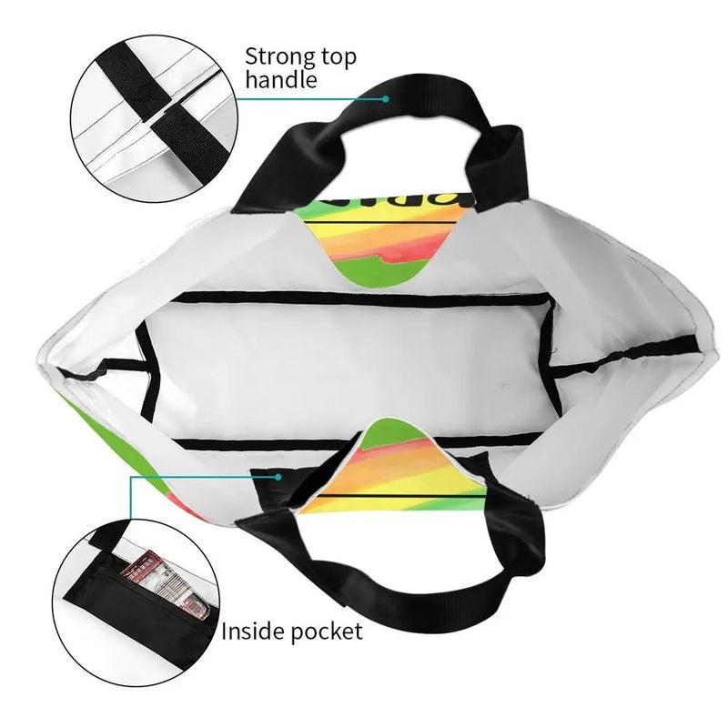 Bolsa bag Bandeira do Orgulho LGBT Progresso Bolsa de Compras Bolsa de Compras Feminina Bolsa de Ombro de Lona para Orgulho Gay Bolsas de Grande Capacidade bolsa grande LGBTQIAP+