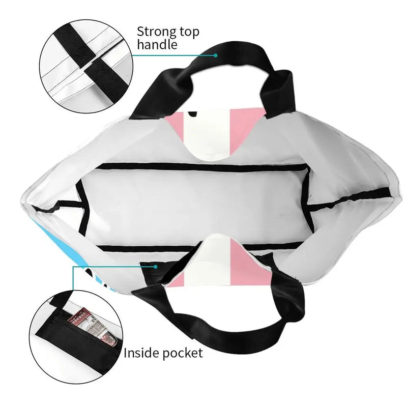 Bolsa bag Bandeira do Orgulho LGBT Progresso Bolsa de Compras Bolsa de Compras Feminina Bolsa de Ombro de Lona para Orgulho Gay Bolsas de Grande Capacidade bolsa grande LGBTQIAP+