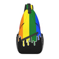 Bolsa tiracolo com bandeira LGBTQIAP+e pata de urso gay , beer bag, bolsa de ombro personalizada LGBT, mochila transversal de ombro para homens, mochila de viagem e caminhada
