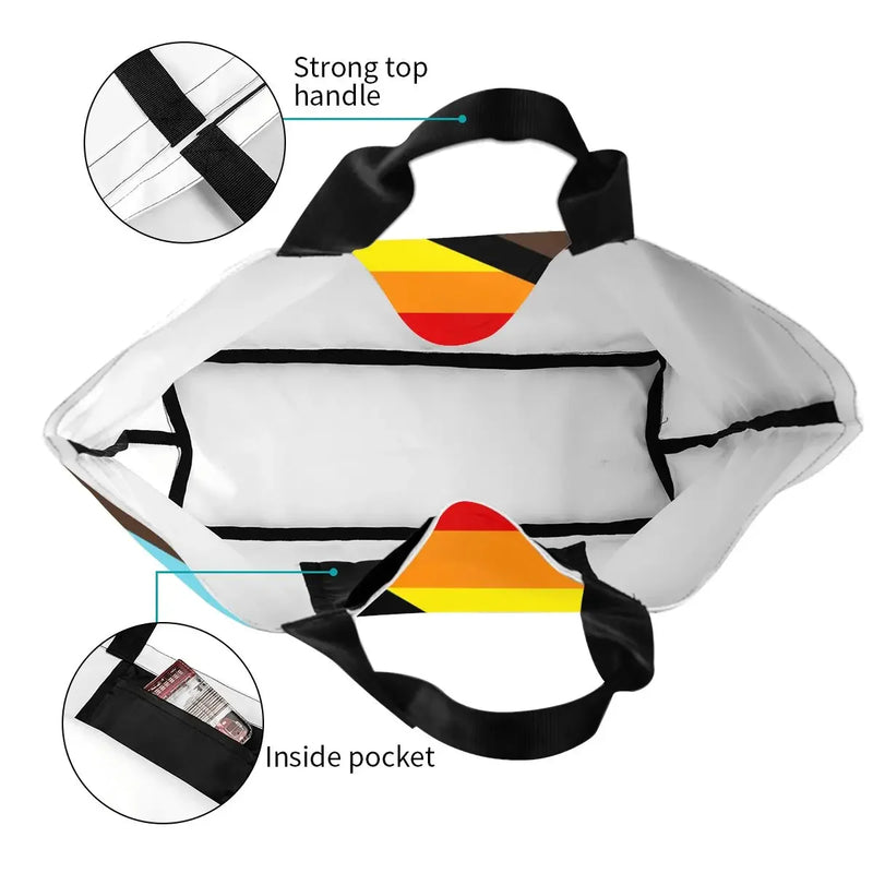 Bolsa bag Bandeira do Orgulho LGBT Progresso Bolsa de Compras Bolsa de Compras Feminina Bolsa de Ombro de Lona para Orgulho Gay Bolsas de Grande Capacidade bolsa grande LGBTQIAP+